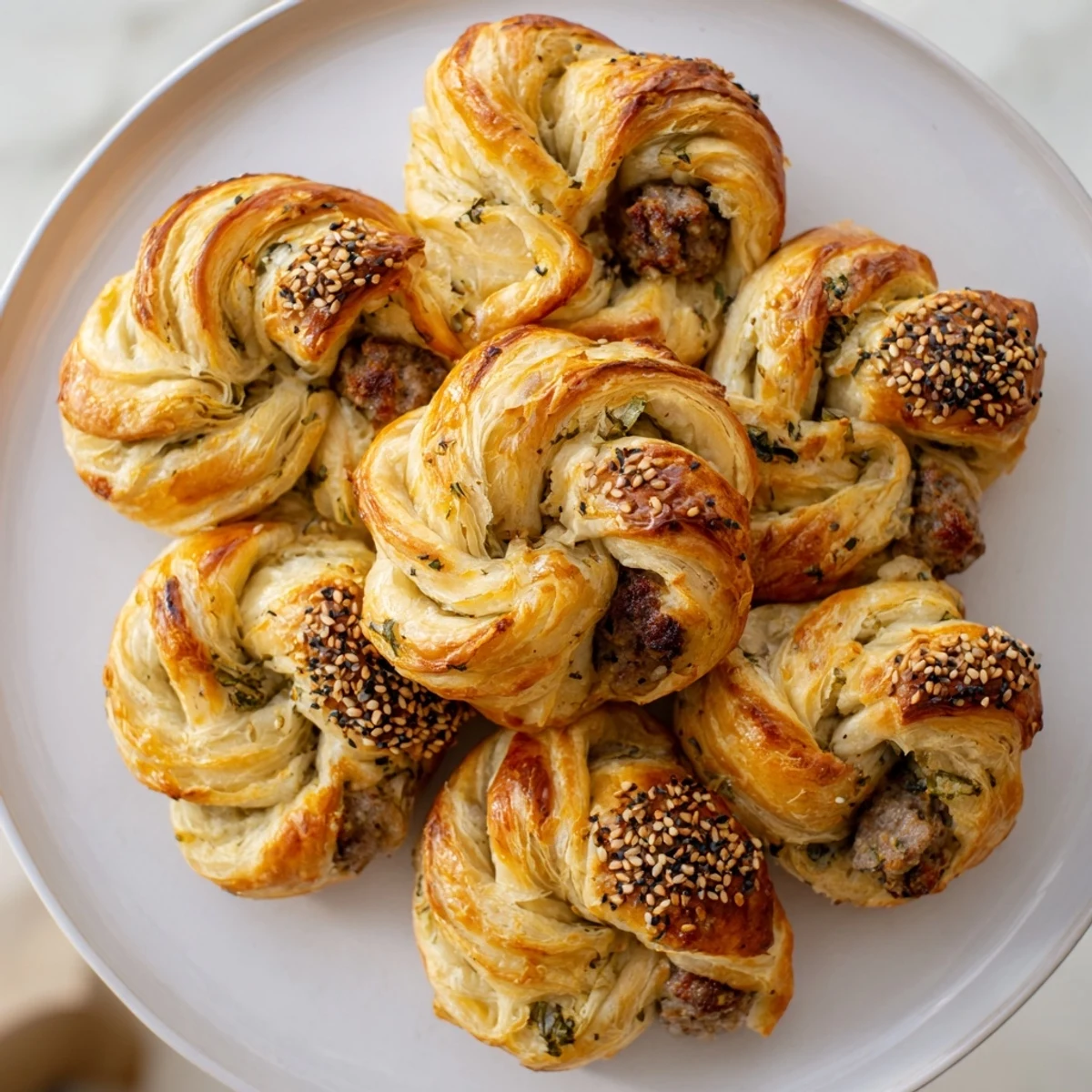 Savory Mini Sausage Roll Wreath