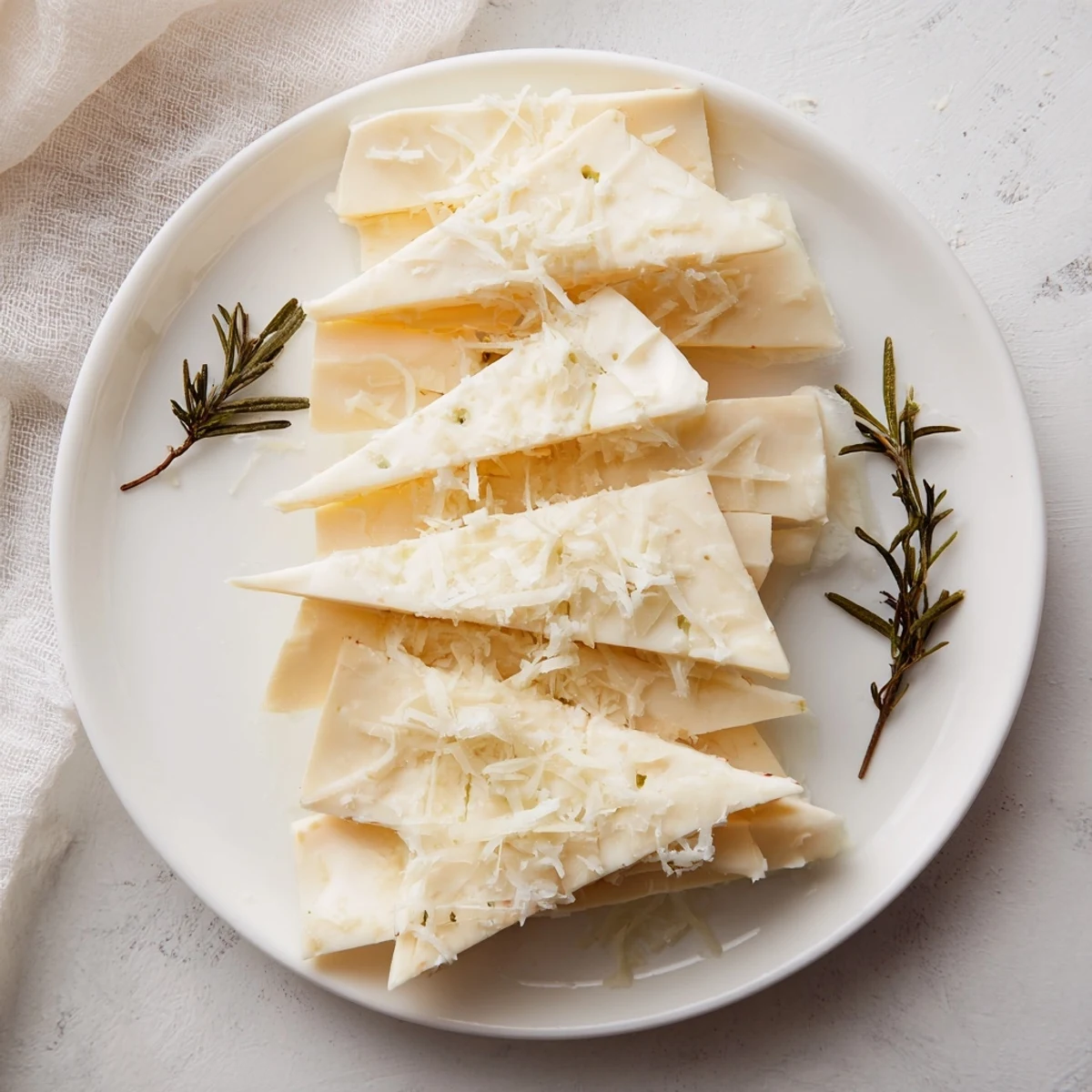 Grated Parmesan covers the Snowcapped Range appetizer, a delicious creamy Brie dish for entertaining.
