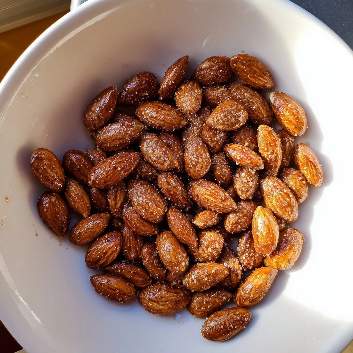These homemade cinnamon roasted almonds provide a sweet and savory treat, perfect for holiday gifting.