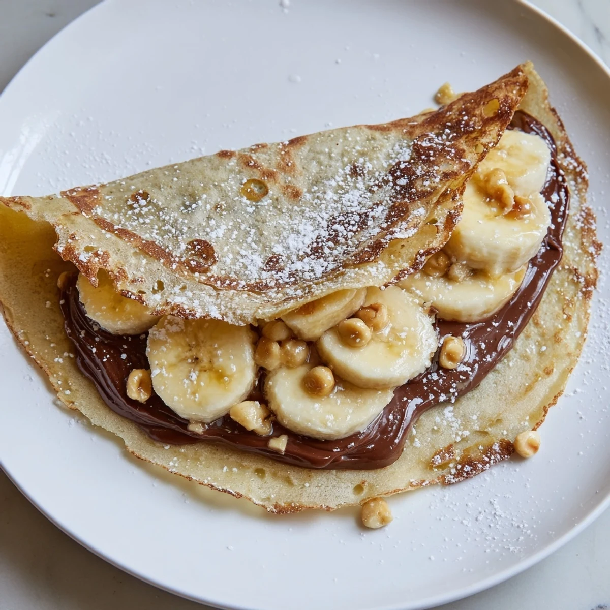 Melted Nutella oozes from a folded Banana Nutella Wrap, a perfect sweet treat for any occasion.