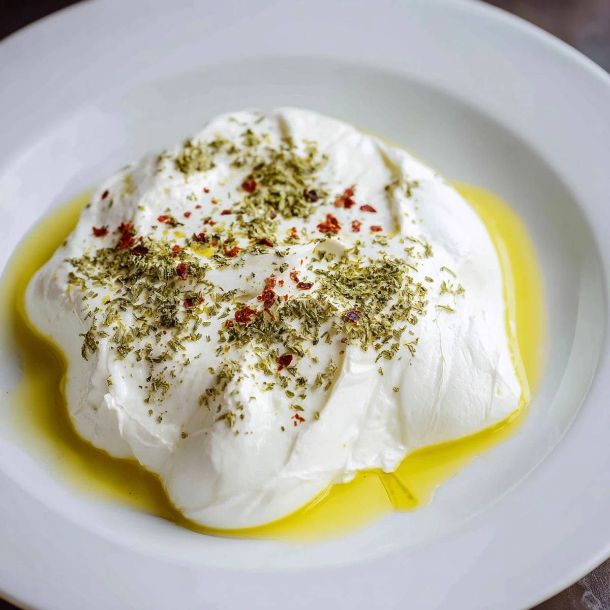 Tangy Levantine labneh cheese, a classic Middle Eastern spread, perfect for dipping vegetables.