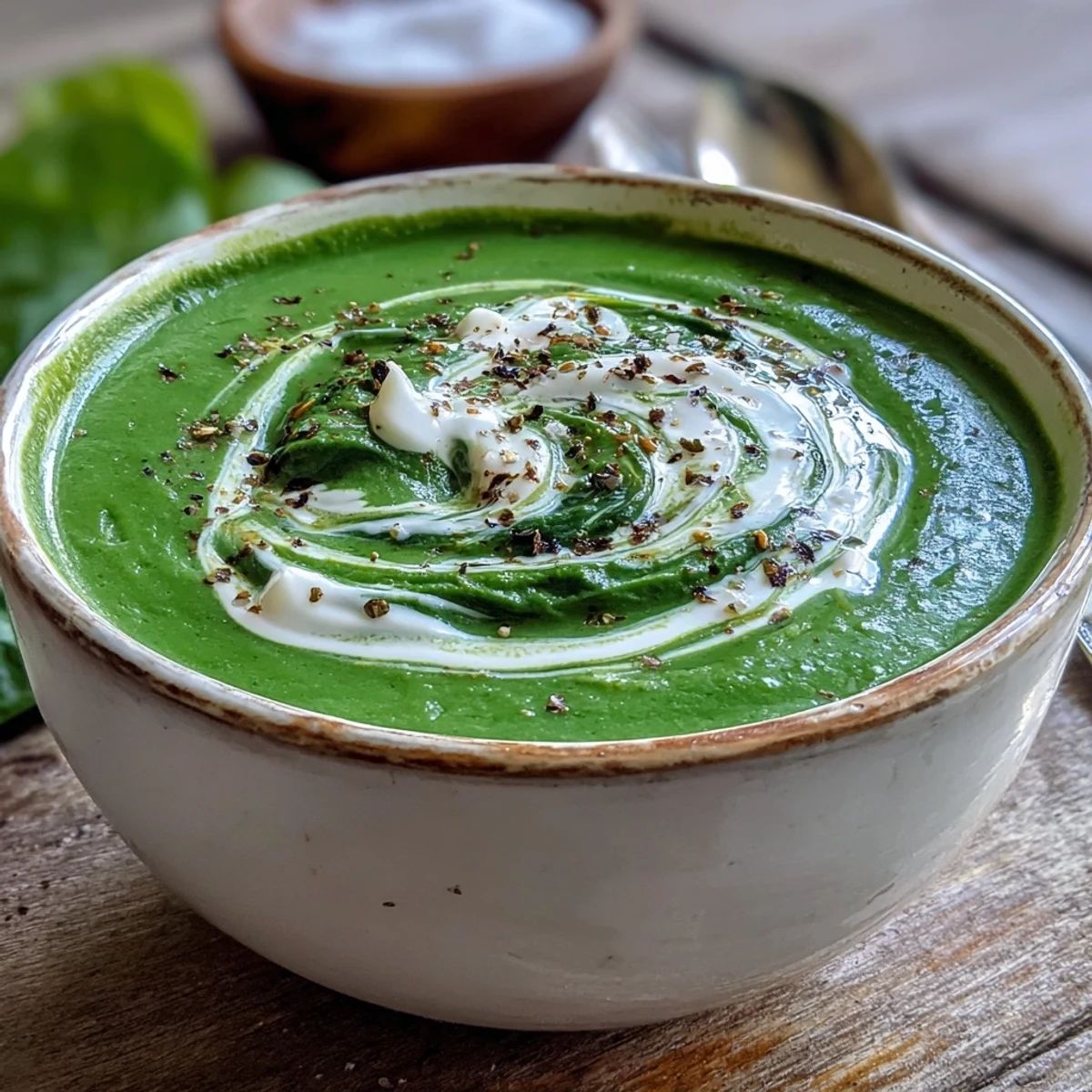 Velvety Creamy Spinach Soup