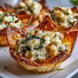 Mediterranean Spinach and Feta Cheese Crisps cooling on a wire rack, garnished with sesame seeds and fresh parsley.