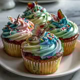Spring Cupcakes Pastel Butterfly