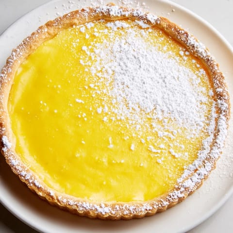 This elegant Home Plate Saffron and Vanilla Custard Tart has a creamy, rich vanilla and saffron filling.