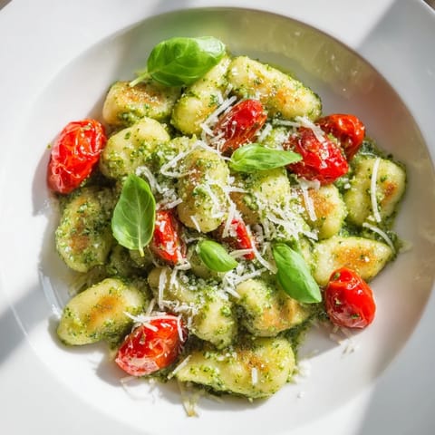 Crispy Gnocchi with Pesto