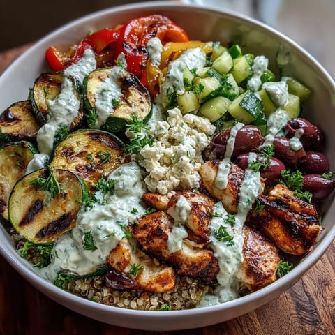 Healthy Grilled Mediterranean Bowl