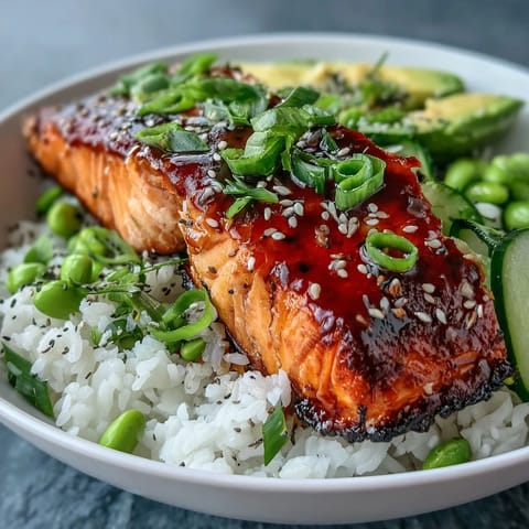 Honey Sriracha Salmon Bowl