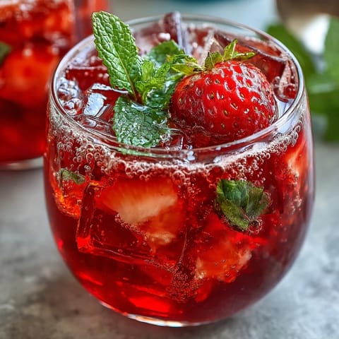Strawberry Lemon Sparkling Drink