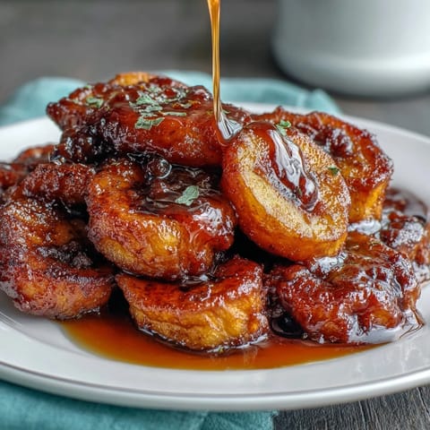 Classic Southern soul food candied yams baked in rich brown sugar syrup with cinnamon and nutmeg.