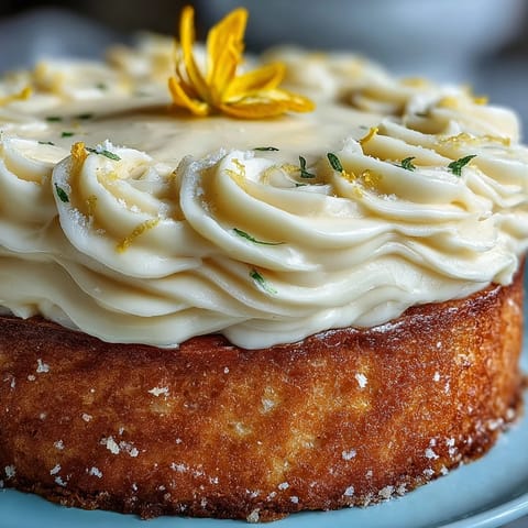 Baby Shower Lemon Sunshine Cake, brightly frosted with edible flowers, perfect for celebrations.