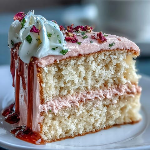 A festive Bridal Shower Rosé Velvet Cake showcasing beautiful blush frosting and shimmering gold accents.