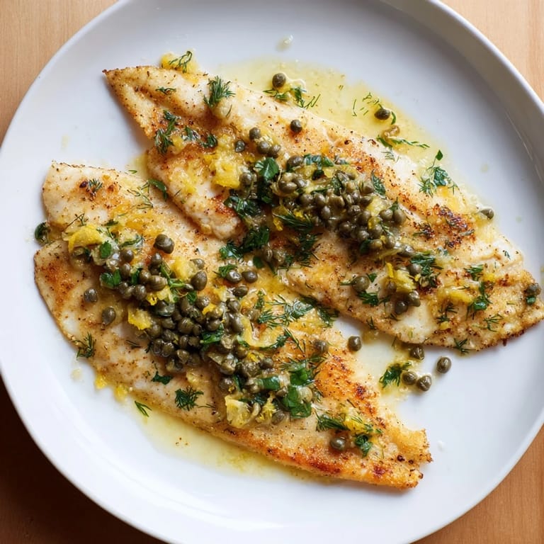 A forkful of Simple Lemon-Herb Tilapia with Capers, perfectly cooked and bursting with bright flavors.