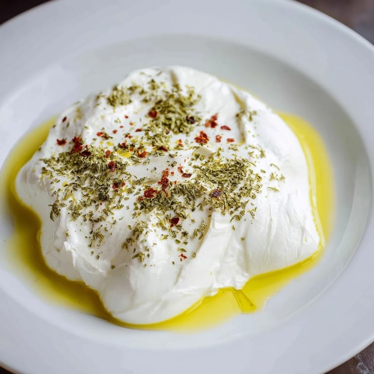 Tangy Levantine labneh cheese, a classic Middle Eastern spread, perfect for dipping vegetables.
