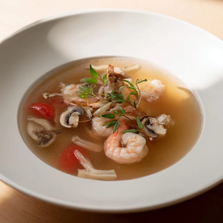Homemade Spicy Tom Yum Soup, a comforting Thai soup bursting with fresh flavors.
