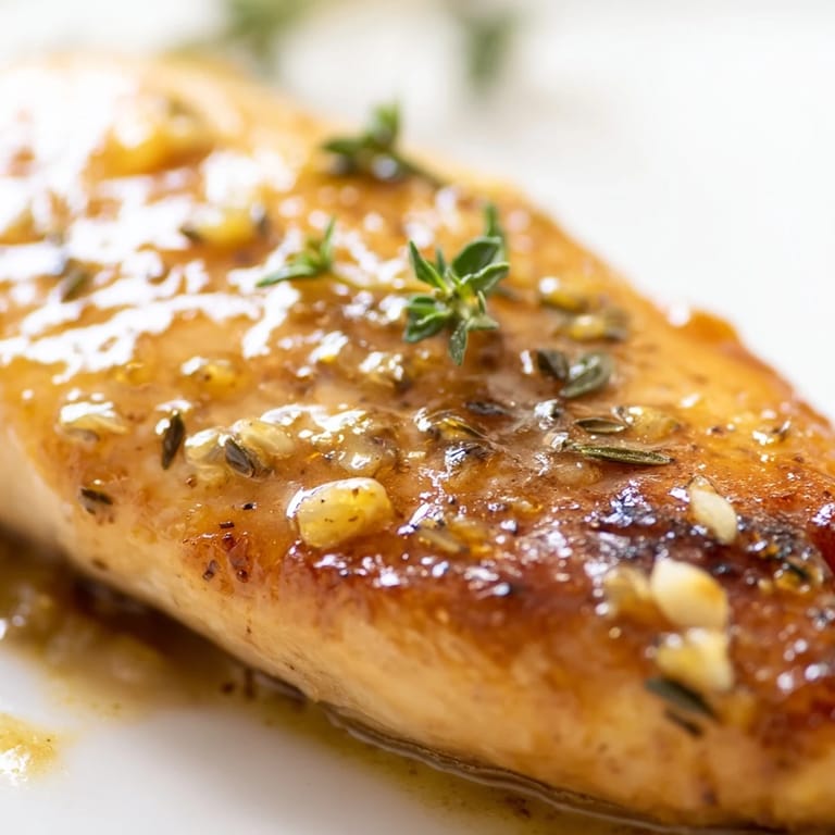 Juicy Honey Dijon Chicken Skillet served over creamy mashed potatoes, garnished with fresh parsley for a cozy weeknight dinner.  