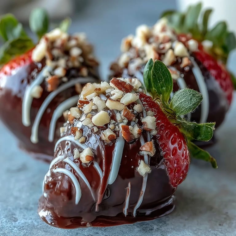 Easy homemade Chocolate-Covered Strawberries on a parchment-lined tray, ready to chill in the refrigerator.