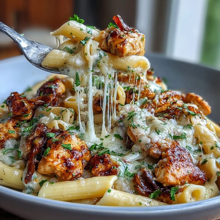 Creamy one-pot French Onion Chicken Pasta featuring tender chicken, golden onions, and bubbling cheese, perfect for cozy weeknight dinners.