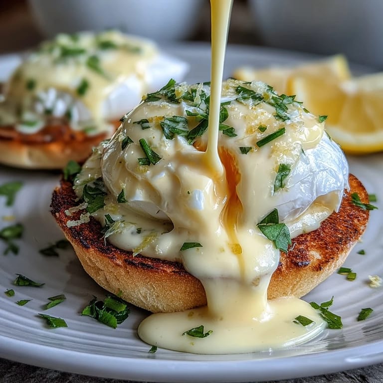Quick and easy blender hollandaise sauce made with egg yolks and butter, perfect for topping steamed asparagus.
