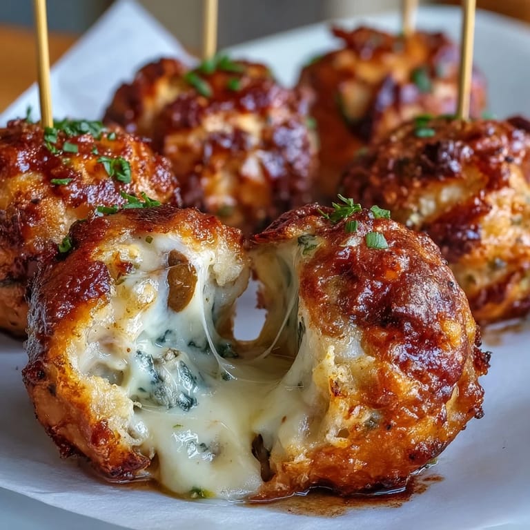 Crispy Derby Party Olive Cheese Balls, a delicious, easy appetizer on toothpicks.
