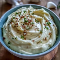 Creamy homemade garlic aioli, rich and garlicky, perfect for dipping fries or spreading on sandwiches.