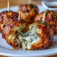 Golden Derby Party Olive Cheese Balls on skewers, warm and inviting appetizers.